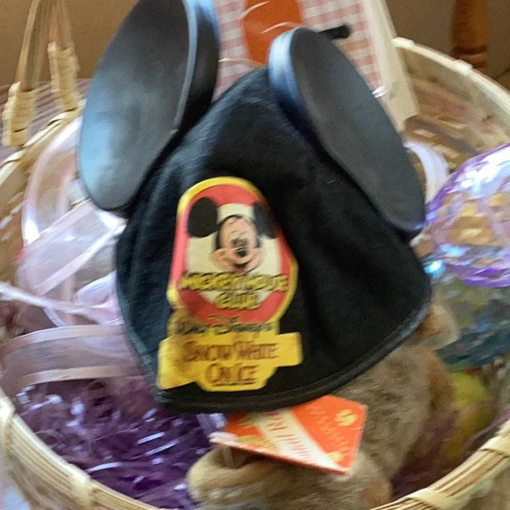 🏰 Vintage MICKEY MOUSE CLUB Ears SNOW WHITE ON ICE